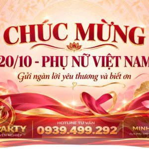 Mẫu backdrop 20/10 cho công ty