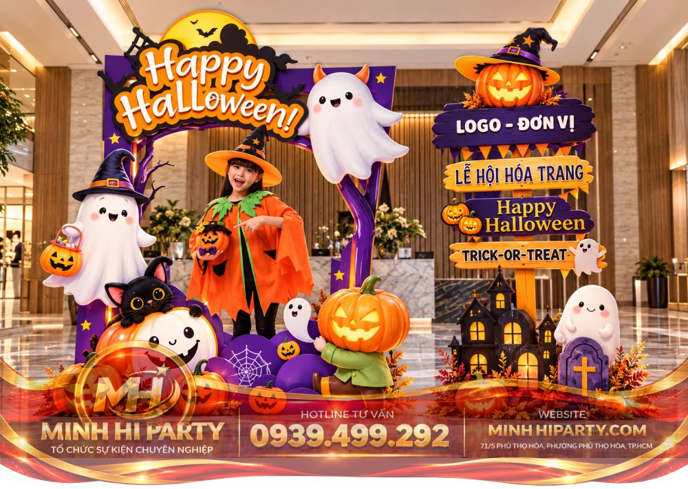 Mau khung check in halloween danh cho truong hoc Trang Trí Halloween với khung check-in Lớp Học Đơn Giản