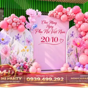 Mẫu trang trí 20/10 2026 mới nhất