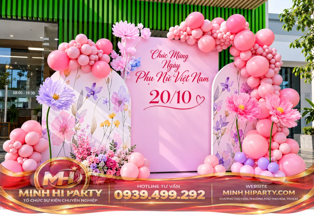 Mẫu trang trí 20/10 2026 mới nhất
