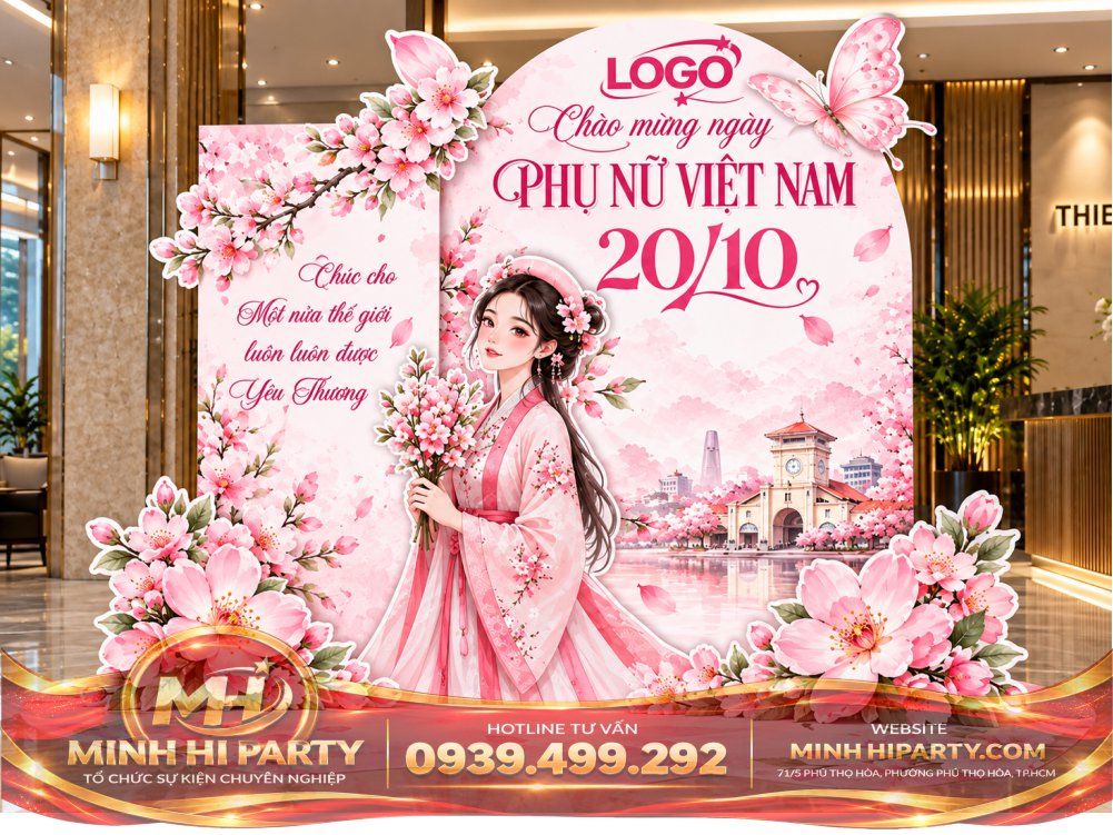Mâix trang trí 20/10 kiểu photobooth check-in mới nhất 2026