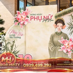 Mẫu trang trí 20/10 tone pastel nhẹ nhàng ấn tượng nhất 2026