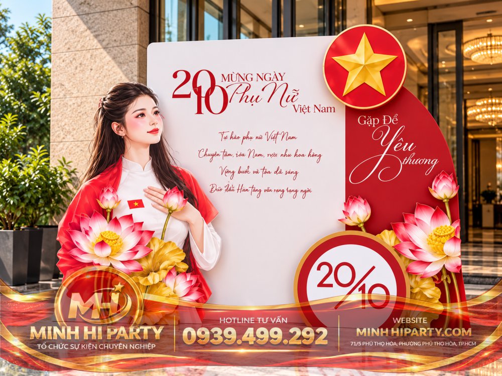Mẫu trang trí 20/10 đậm chất truyền thống Việt Nam 