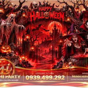 Mau trang tri halloween 2026 rung ron Trang Trí Halloween Quán Cà Phê Và Nhà Hàng