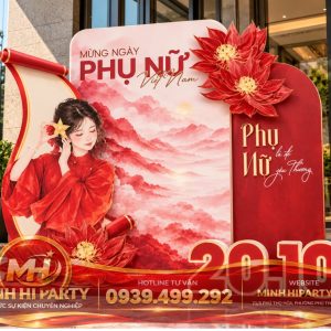 Mẫu trang trí 20/10 mới nhất 2026 kết hợp hoa fomex hiện đại