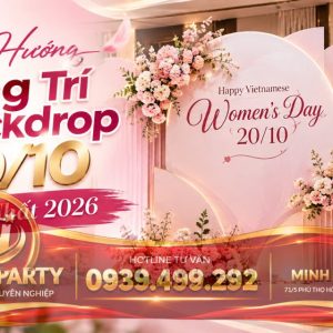 Xu hướng trang trí backdrop 20/10 đẹp nhất 2026
