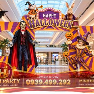 concept rap xiec ma thiet ke trang tri halloween 2026 an tuong Backdrop Halloween 2026 Đơn Giản, Tiết Kiệm
