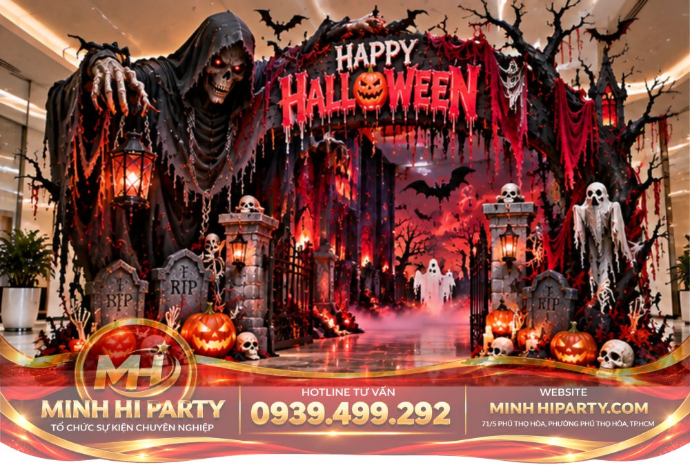 concept trang tri halloween 2026 sieu rung ron Thiết Kế Halloween 2026 Cho Trung Tâm Thương Mại