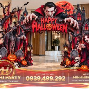 mau dem nguyen rua concept trang tri cong halloween 2026 Mẫu Trang Trí Halloween 2026 Mới Nhất Với Phù Thủy dracula Và Mèo Đen
