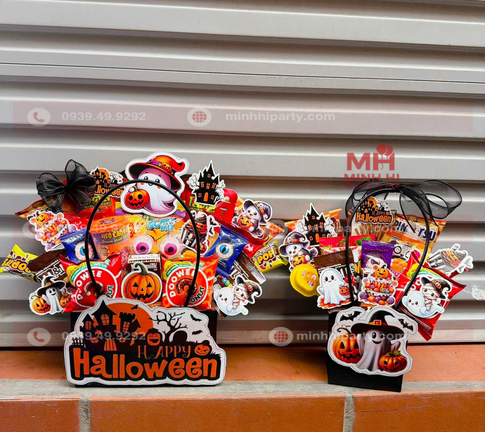 mau gio qua halloween nho dep Mẫu giỏ quà Halloween nhỏ đẹp