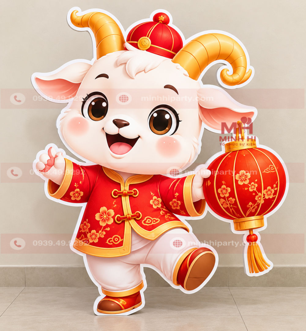 mo hinh de 2027 nghe thuat hien dai Mô hình chibi Tết 2027 hình dê nghệ thuật hiện đại, formex ghép lớp nổi 3D, thiết kế sang trọng với đường nét cách điệu.